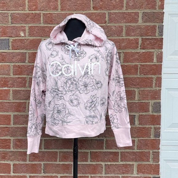 Pink Floral Calvin Klein Hoodie Pink Floral Calvin Klein Size Small - Picture 1 of 7